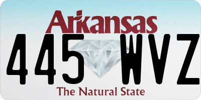 AR license plate 445WVZ
