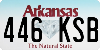 AR license plate 446KSB