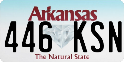 AR license plate 446KSN