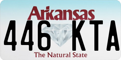 AR license plate 446KTA