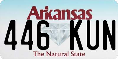 AR license plate 446KUN