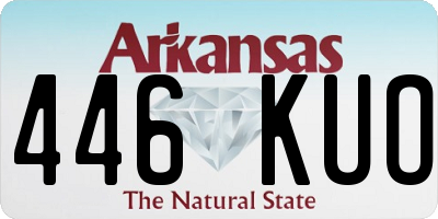 AR license plate 446KUO