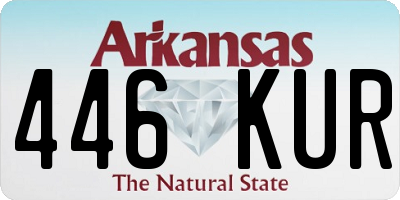 AR license plate 446KUR
