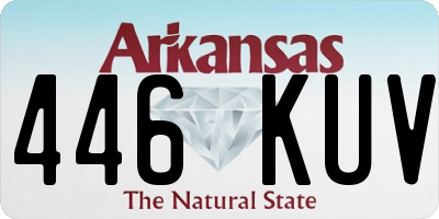 AR license plate 446KUV