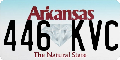 AR license plate 446KVC