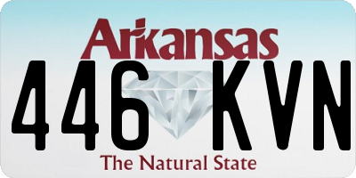AR license plate 446KVN