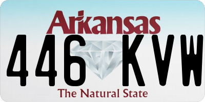 AR license plate 446KVW