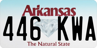 AR license plate 446KWA