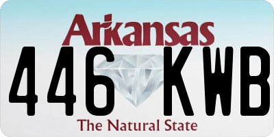 AR license plate 446KWB
