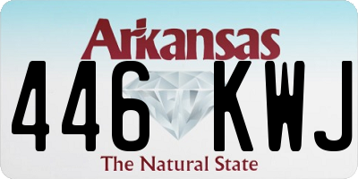 AR license plate 446KWJ