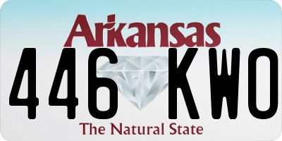 AR license plate 446KWO