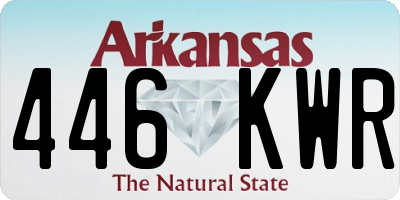 AR license plate 446KWR