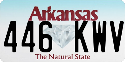 AR license plate 446KWV