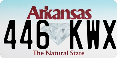 AR license plate 446KWX