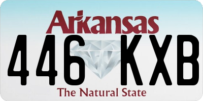 AR license plate 446KXB
