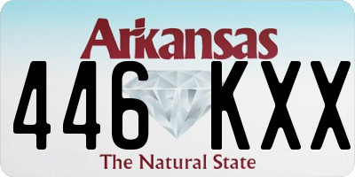 AR license plate 446KXX