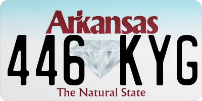 AR license plate 446KYG