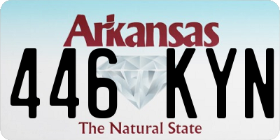 AR license plate 446KYN