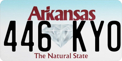 AR license plate 446KYO