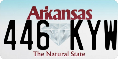 AR license plate 446KYW
