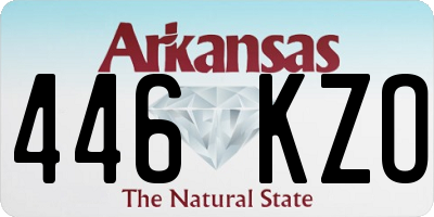 AR license plate 446KZO