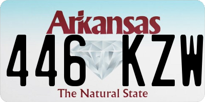 AR license plate 446KZW