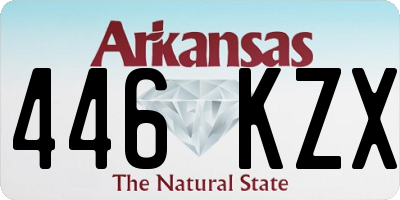 AR license plate 446KZX