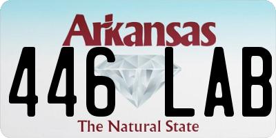AR license plate 446LAB