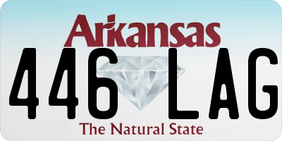 AR license plate 446LAG