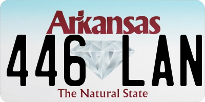 AR license plate 446LAN