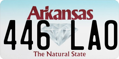 AR license plate 446LAO