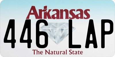 AR license plate 446LAP