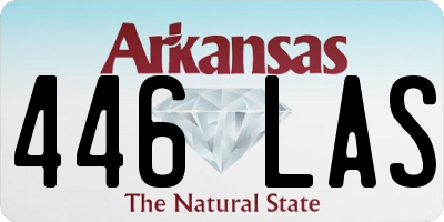 AR license plate 446LAS