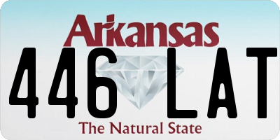 AR license plate 446LAT