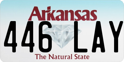 AR license plate 446LAY