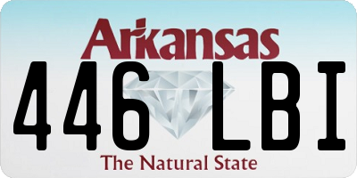 AR license plate 446LBI