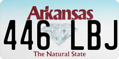 AR license plate 446LBJ