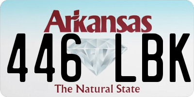 AR license plate 446LBK