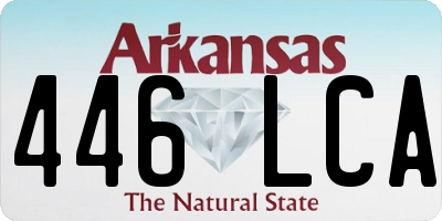 AR license plate 446LCA
