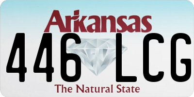 AR license plate 446LCG