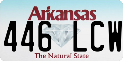 AR license plate 446LCW