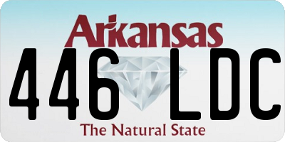 AR license plate 446LDC