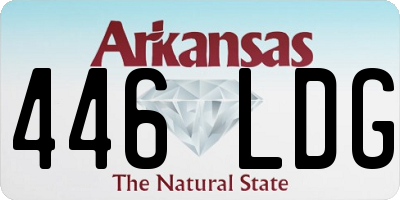 AR license plate 446LDG