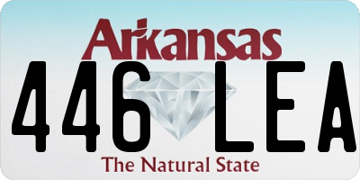 AR license plate 446LEA