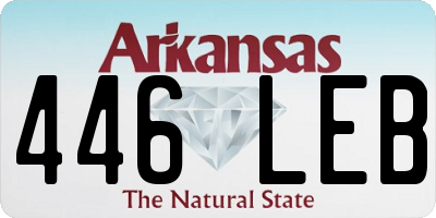 AR license plate 446LEB