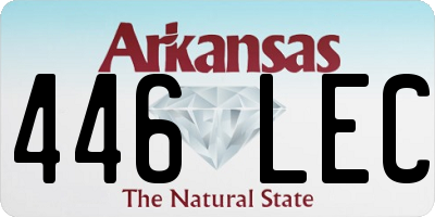 AR license plate 446LEC