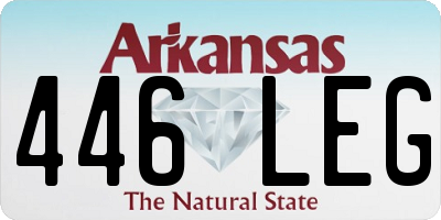 AR license plate 446LEG