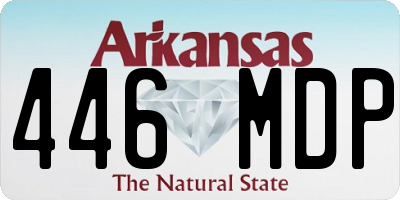 AR license plate 446MDP