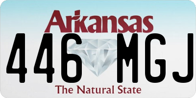 AR license plate 446MGJ