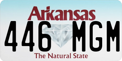 AR license plate 446MGM